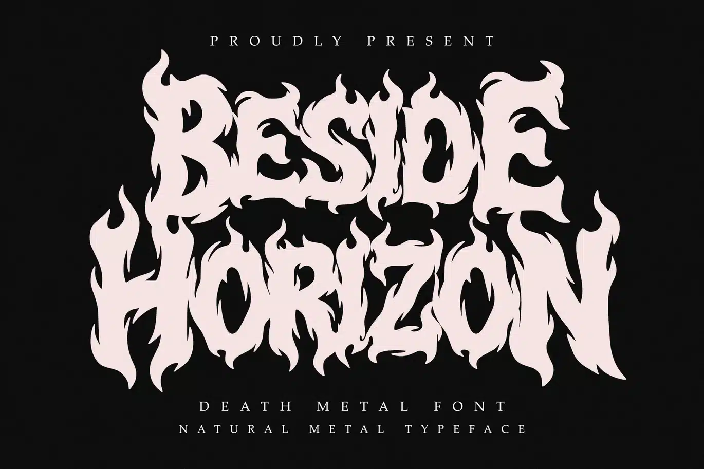 Beside Horizon – Natural Death Metal Font font preview