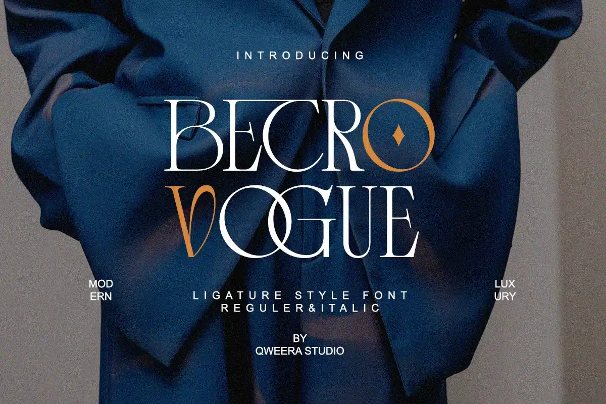 Betro Vogue – Modern Elegant Luxury Logo Font font preview