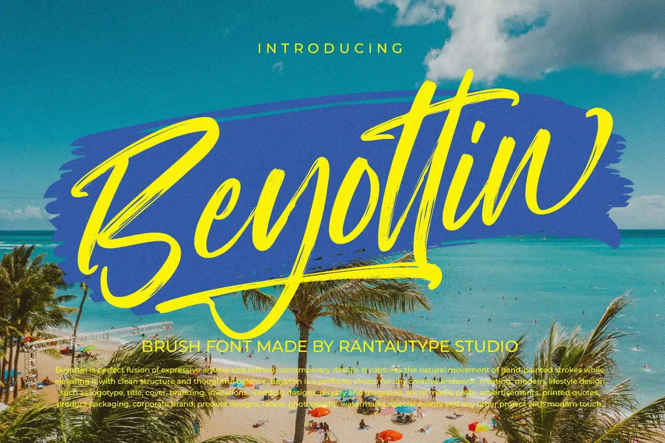 Beyottin Modern Brush Font font preview