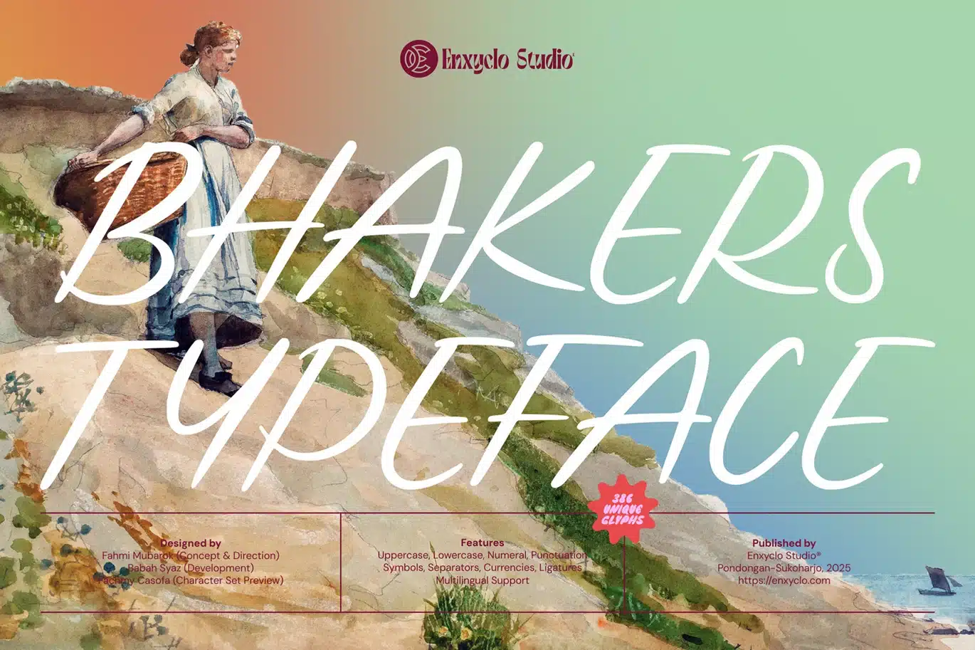 Bhakers – Handwritten Brush Modern Logo Font font preview