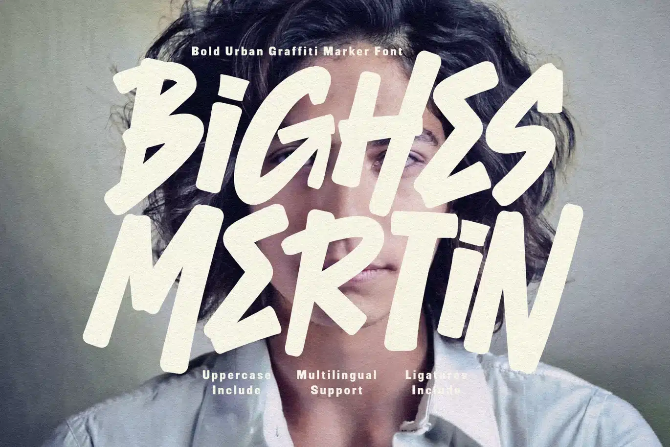 Bighes Mertin Urban Graffiti Marker Font font preview