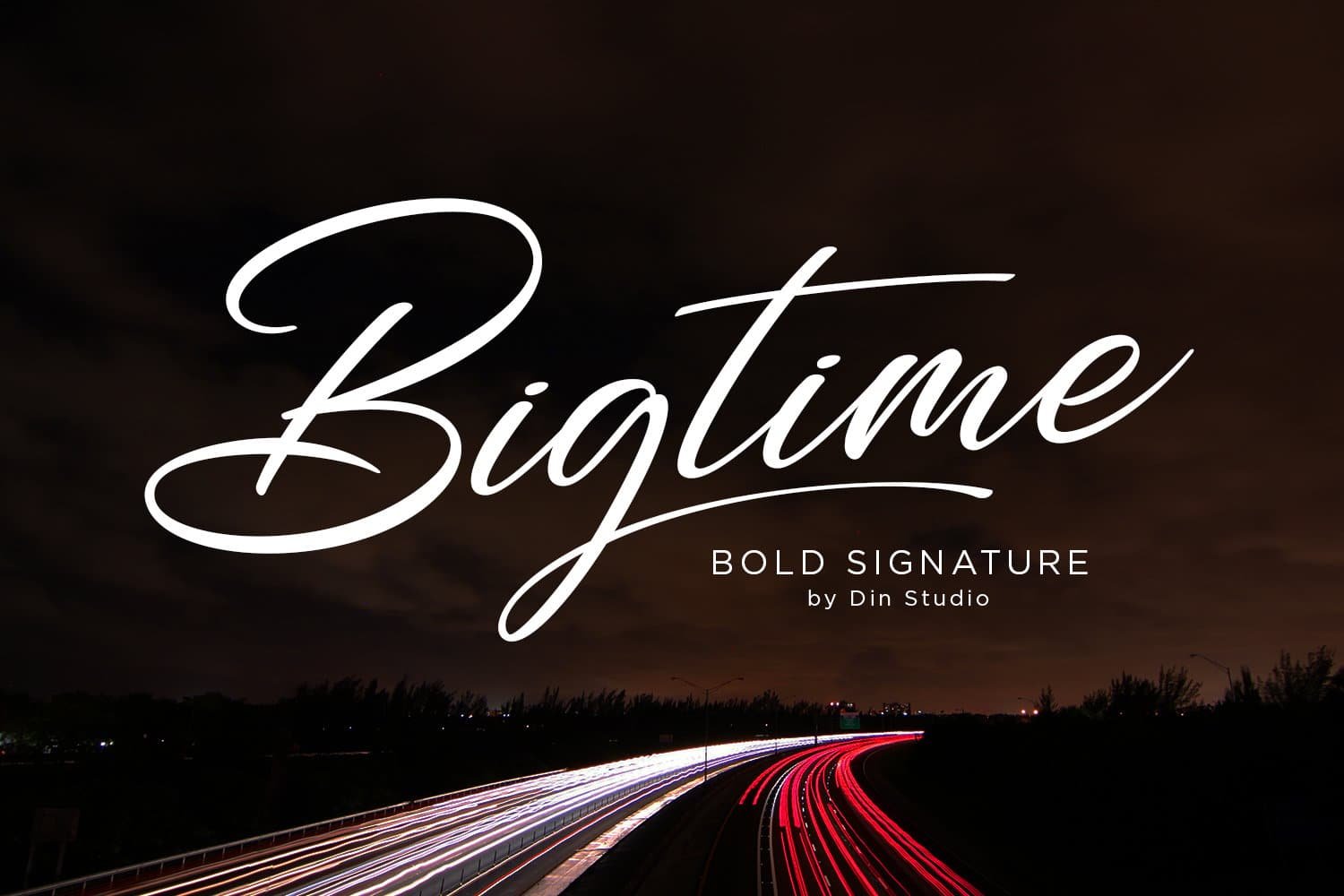 Bigtime – Signature Font font preview