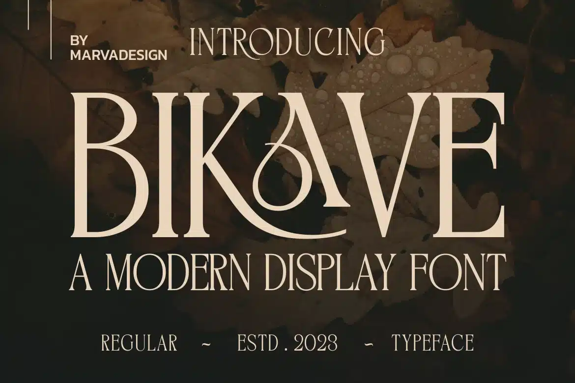 BIKAVE – A Modern Display Font font preview
