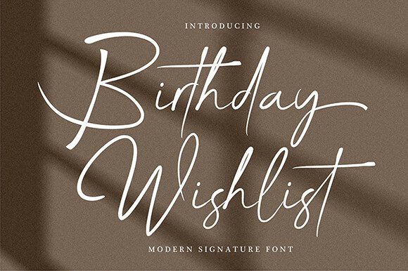 Birthday Wishlist Font font preview