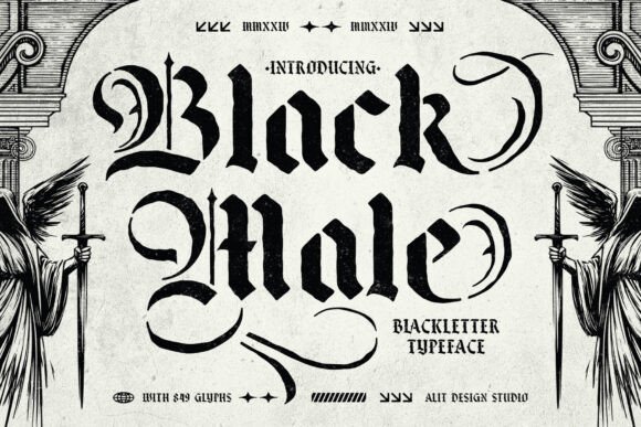 Black Male  Font font preview