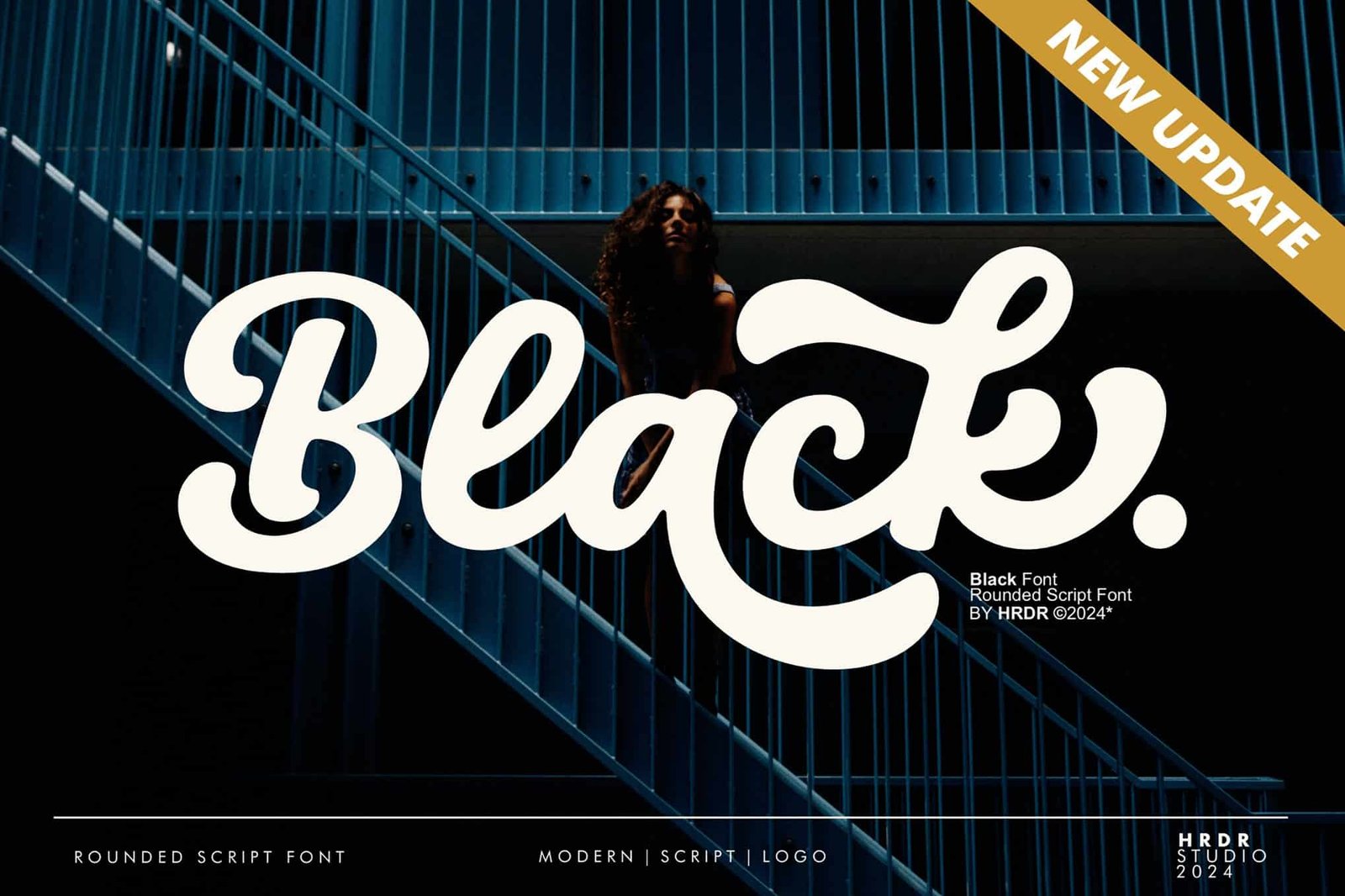 Black – Rounded Script Font font preview