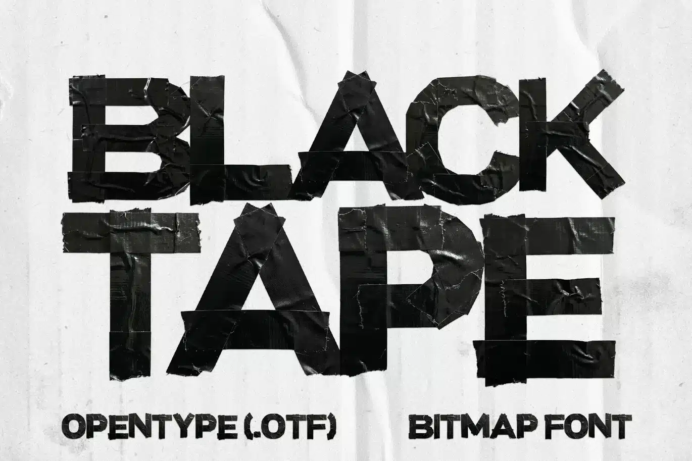 Black Tape – Grunge Bitmap Font font preview