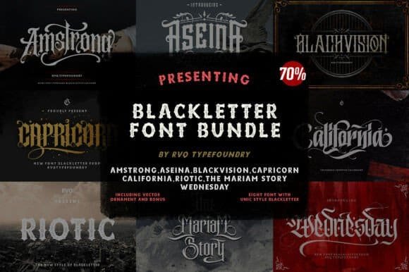 Blackletter Bundle Font font preview