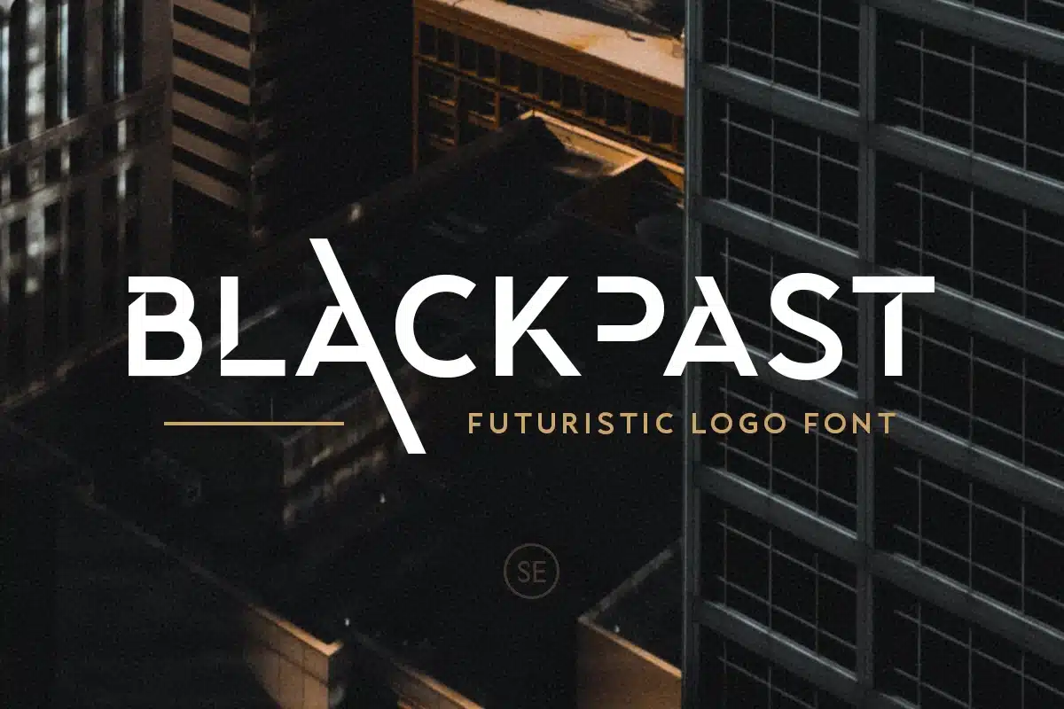 Blackpast – Futuristic Logo Font font preview