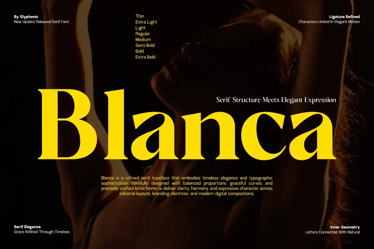 Blanca – Serif Elegant Character Font font preview