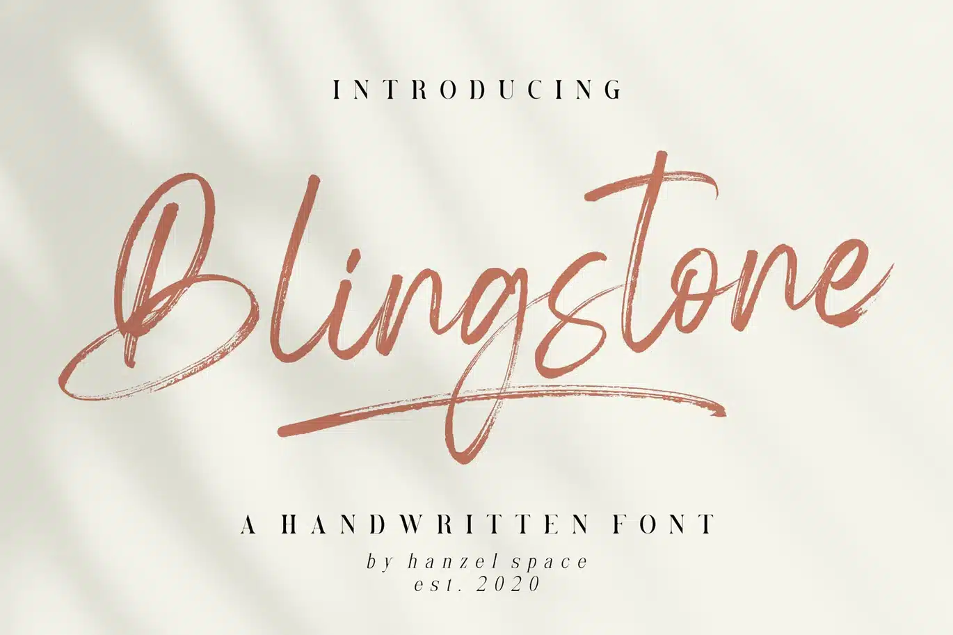Blingstone – Handwritten Font font preview