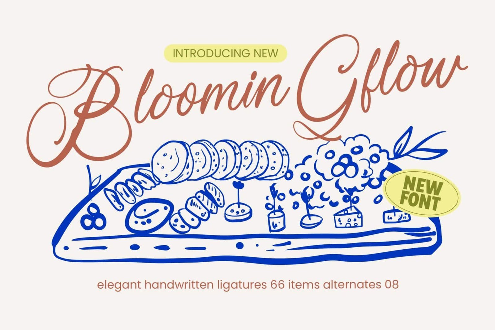 Bloomin Gflow Font font preview