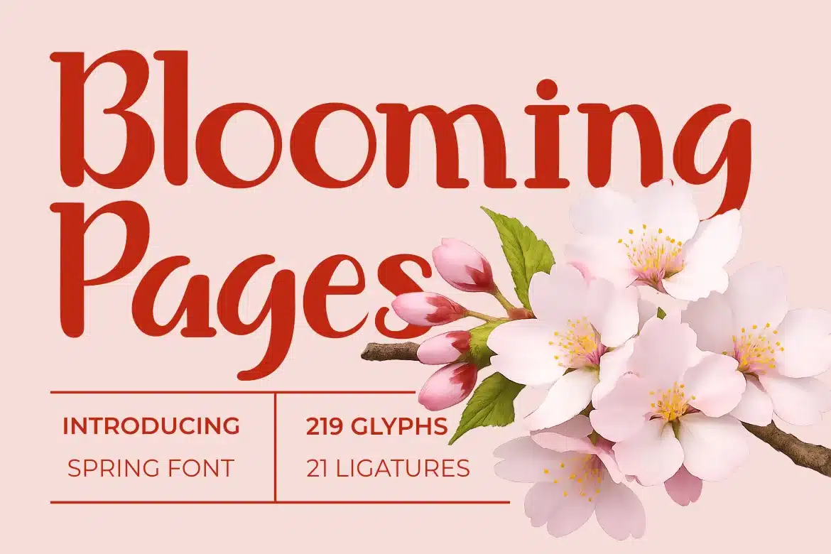 Blooming Pages Spring Font font preview