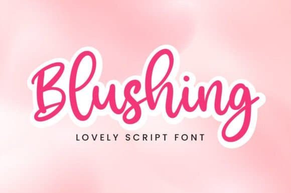 Blushing Font font preview