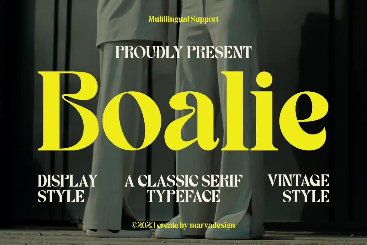 Boalie – A Classic Serif Font font preview