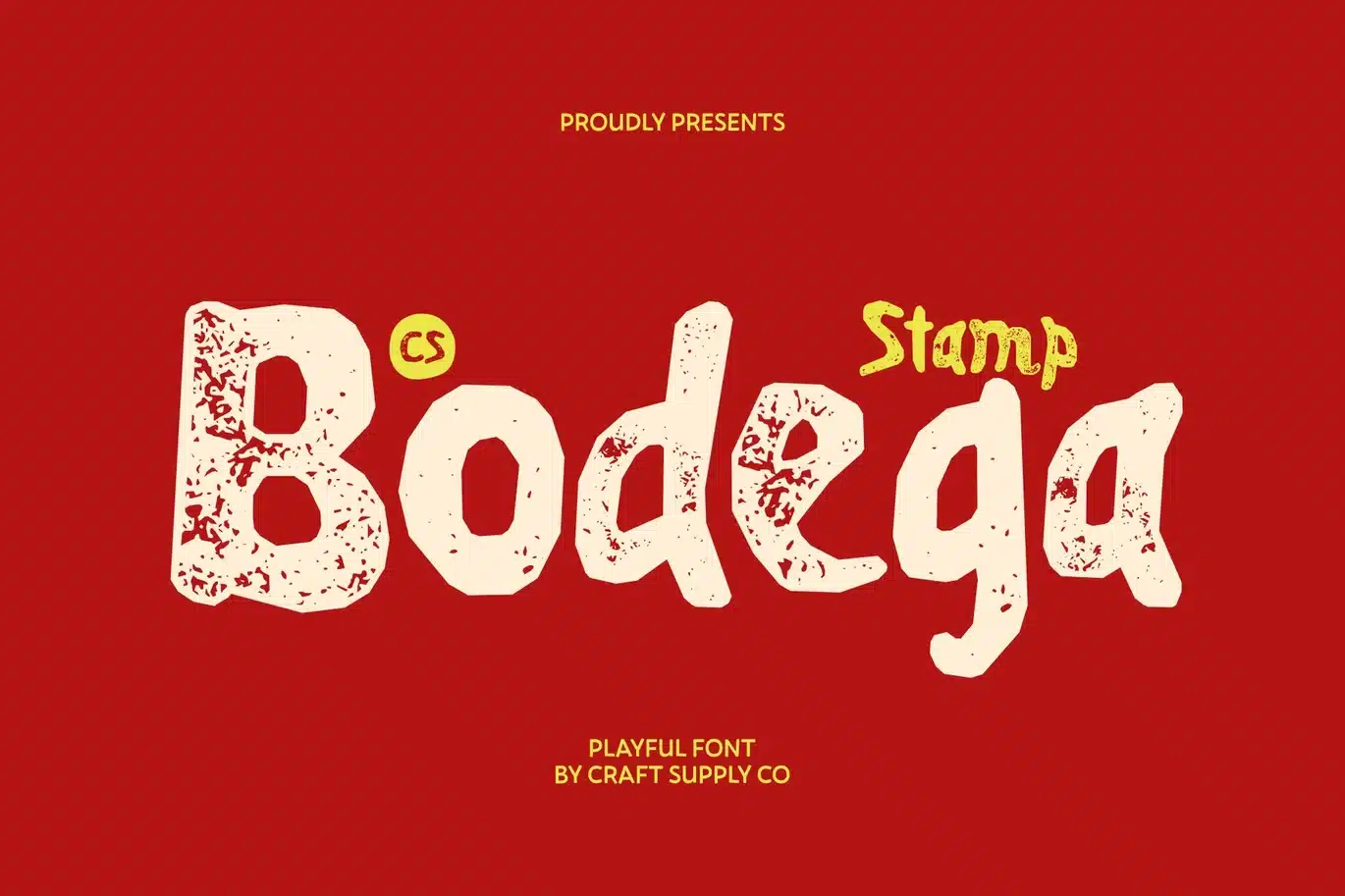 Bodega Stamp Font font preview