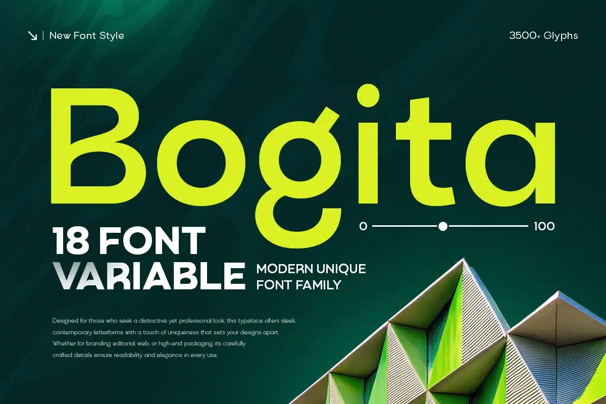 Bogita – Modern Logo Font Family font preview