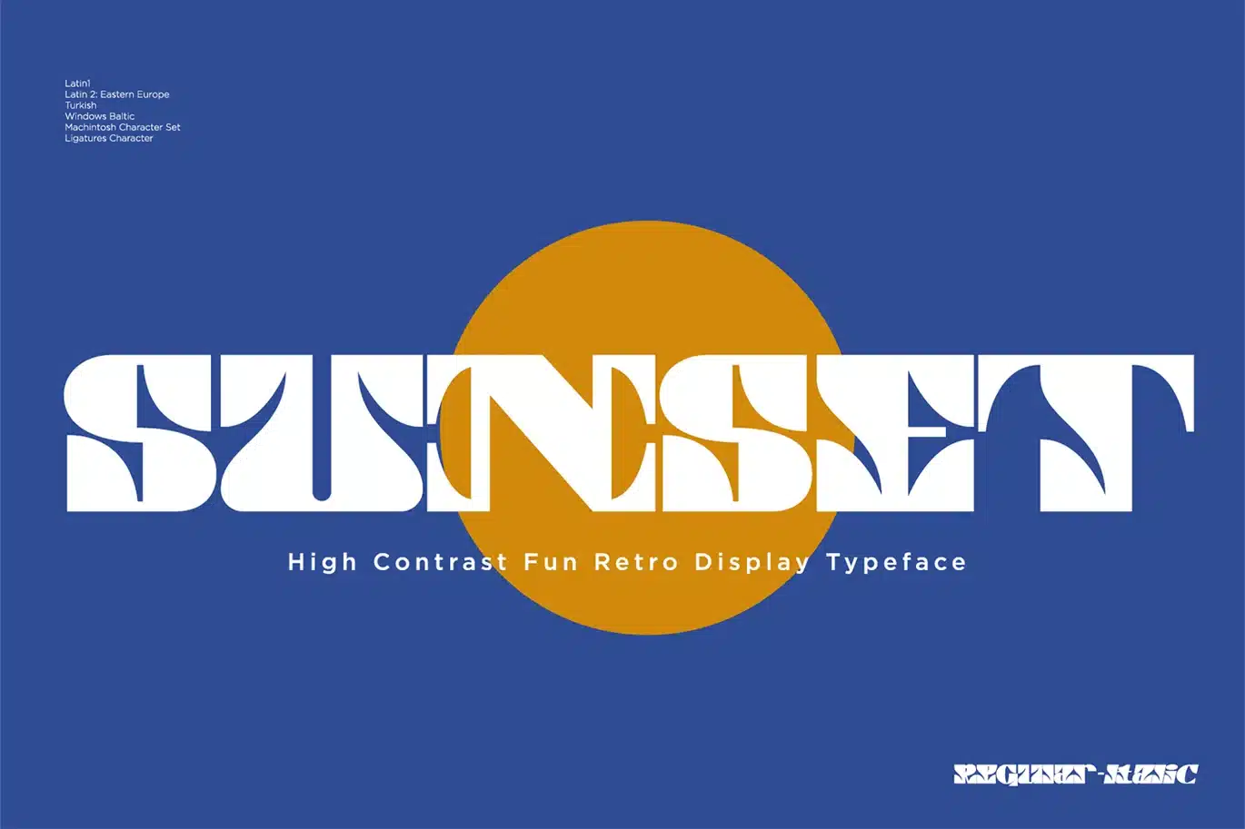 Bold Modern Corporate – Sunset Font font preview