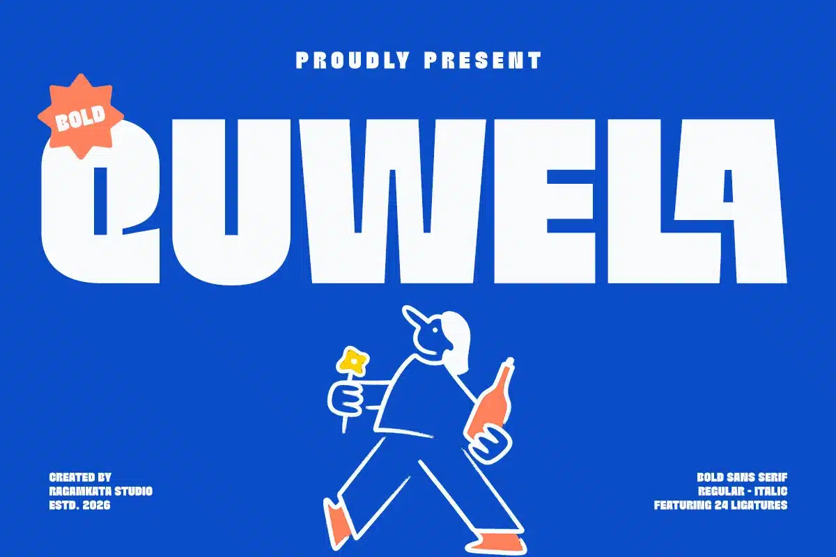 Bold Sans Serif – Quwela Font font preview