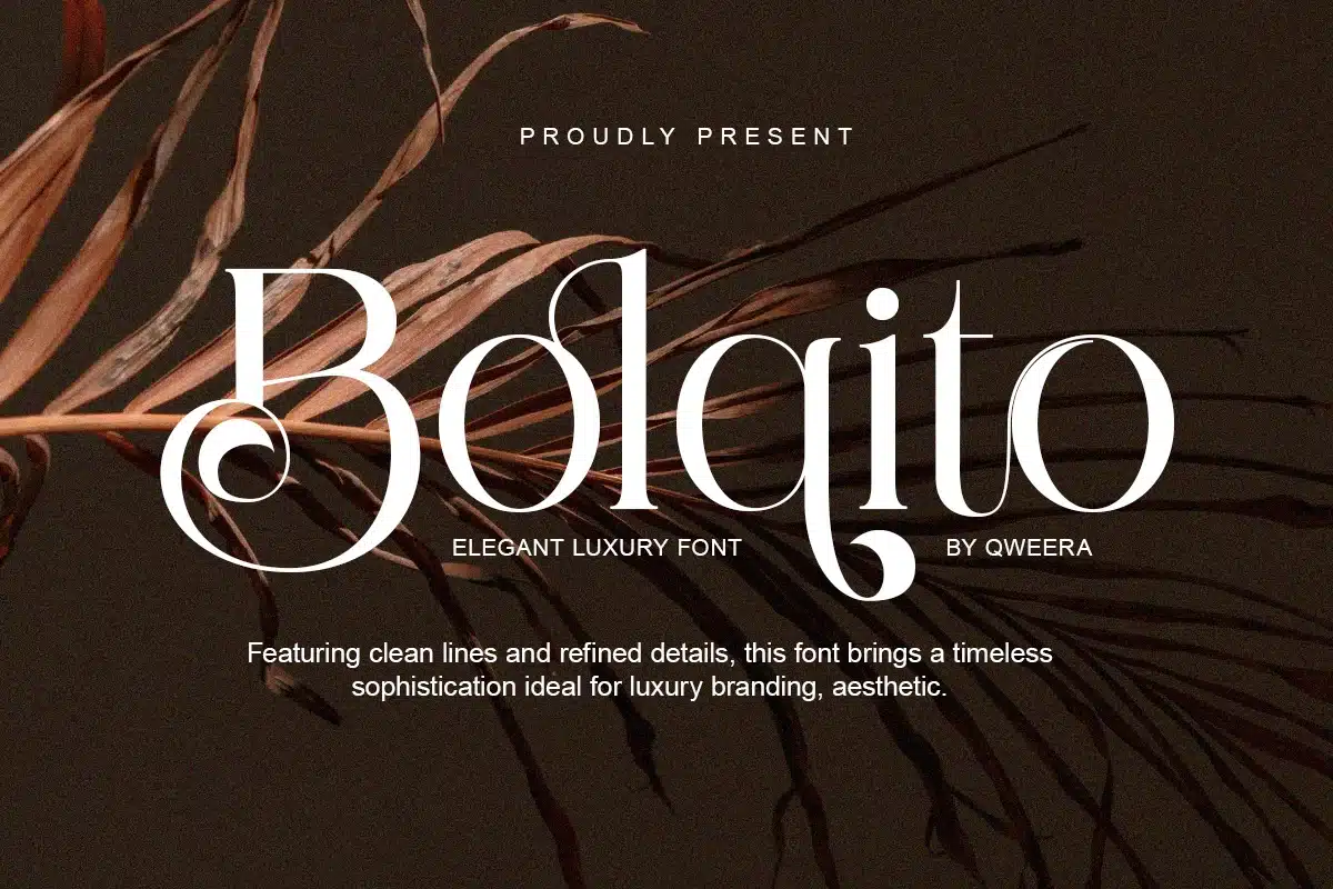 Bolqito – Modern Elegant Luxury Logo Font font preview