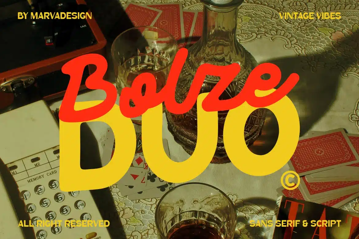 Bolze – Duo Font font preview