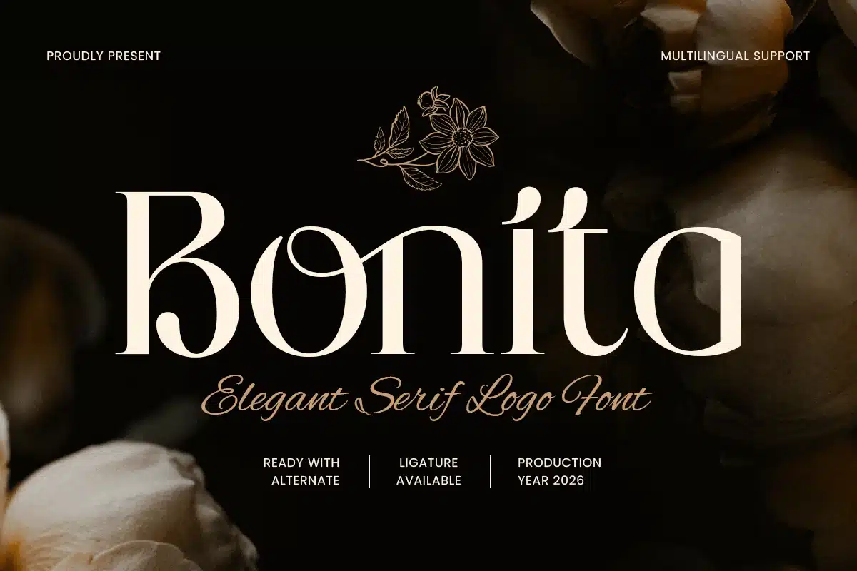 Bonita – Elegant Serif Logo Font font preview