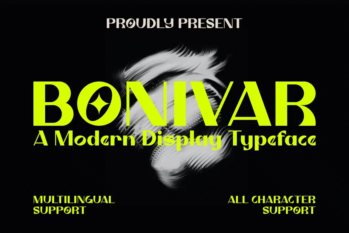 Bonivar – A Modern Display Font font preview