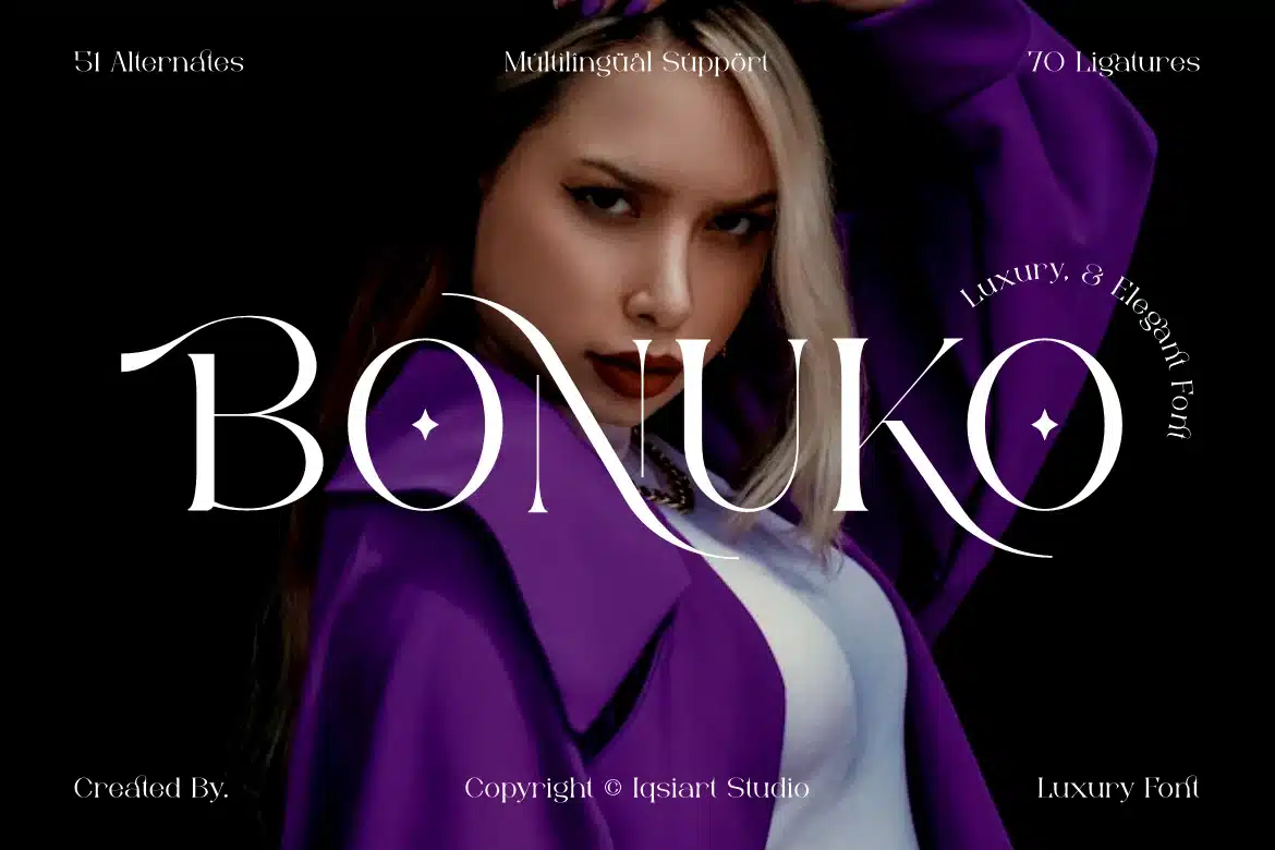 Bonuko – Modern Ligature Serif Font font preview
