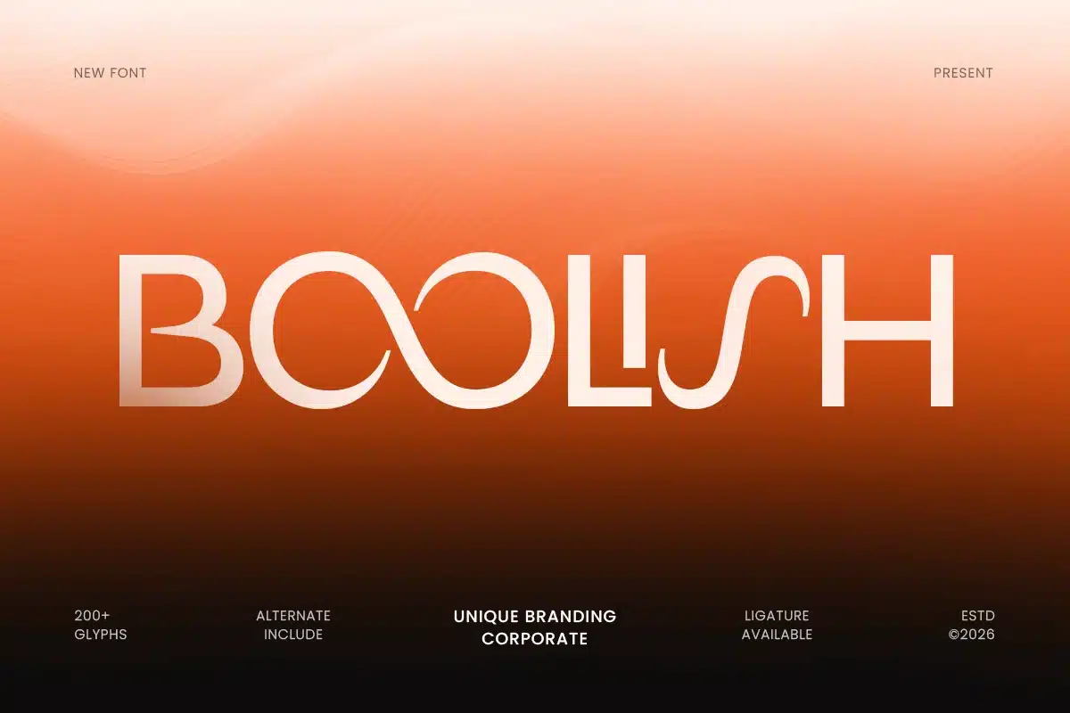 Boolish – Unique Branding Corporate Font font preview