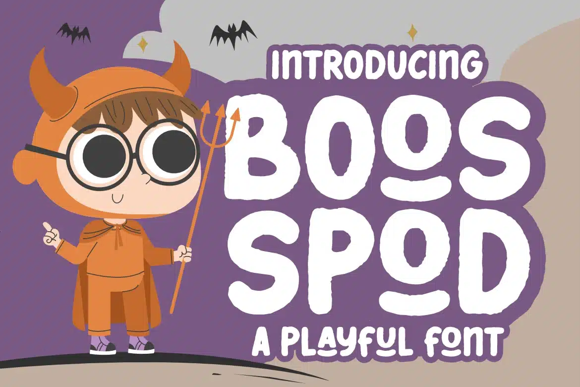 Boos Spod – Playful Doodle Font font preview