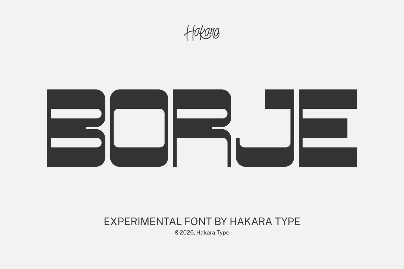 Borje – Futuristic Modular Display Font font preview