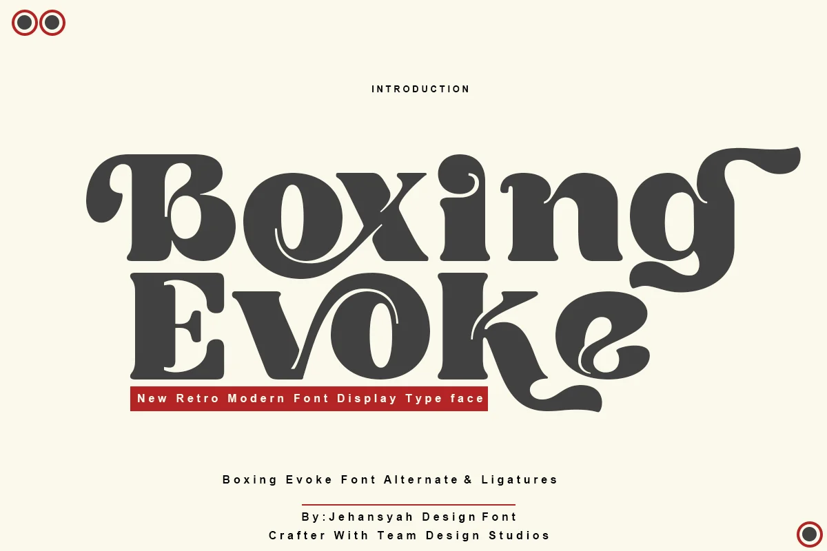 Boxing Evoke Font font preview