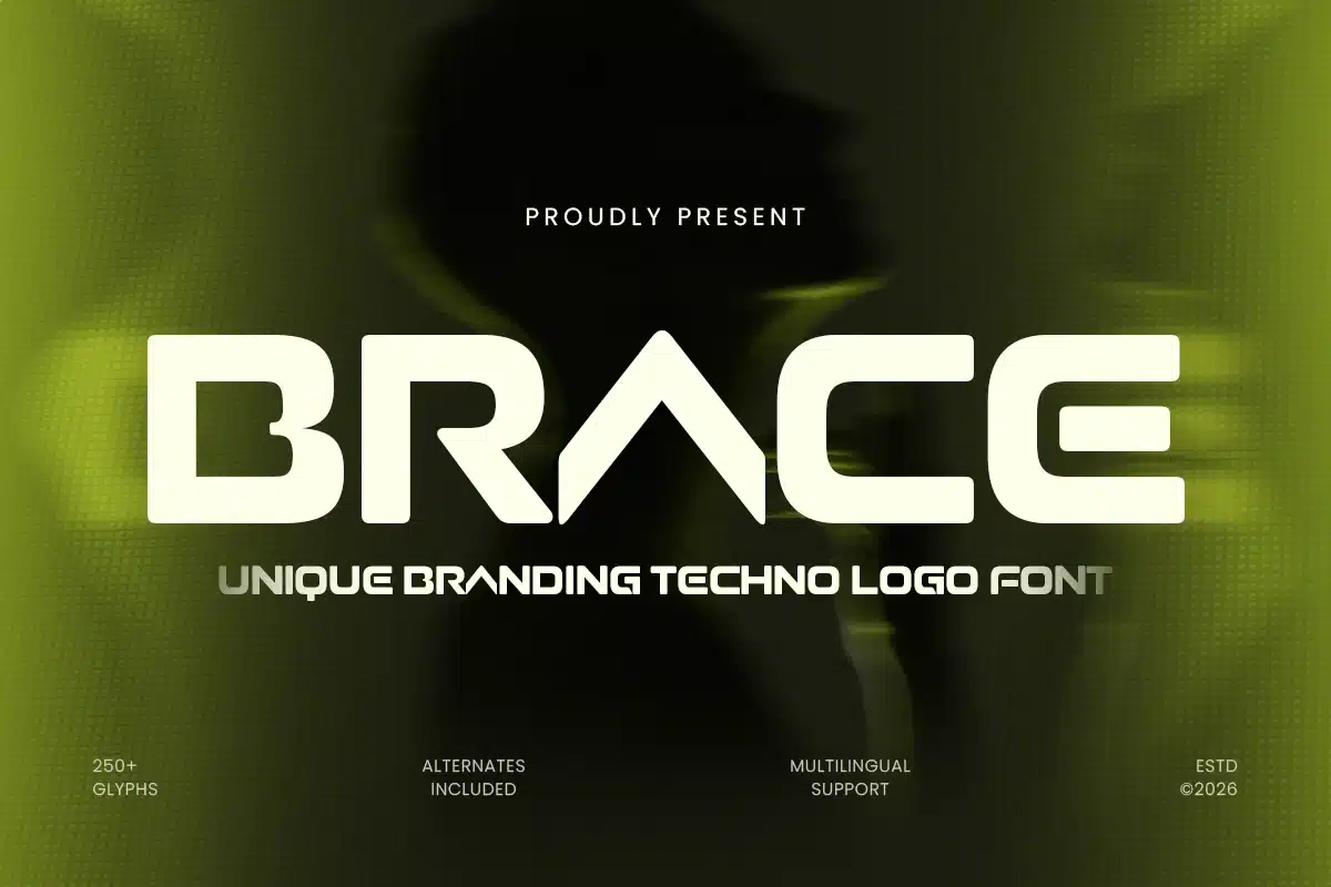 Brace – Branding Tech Logo Font font preview