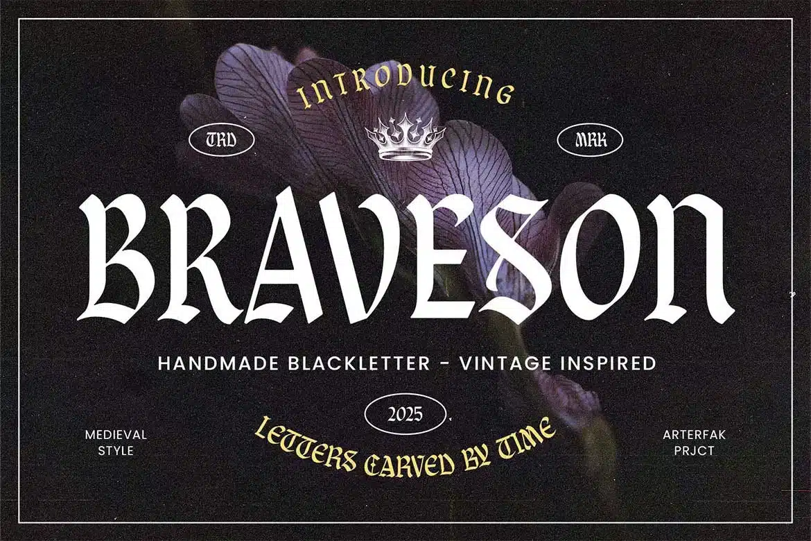 Braveson – Blackletter Style Font font preview