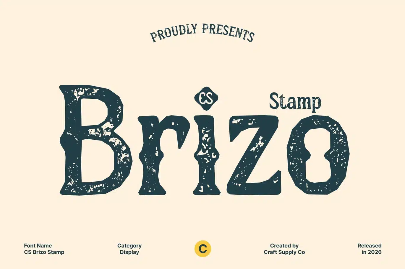 Brizo Stamp Font font preview