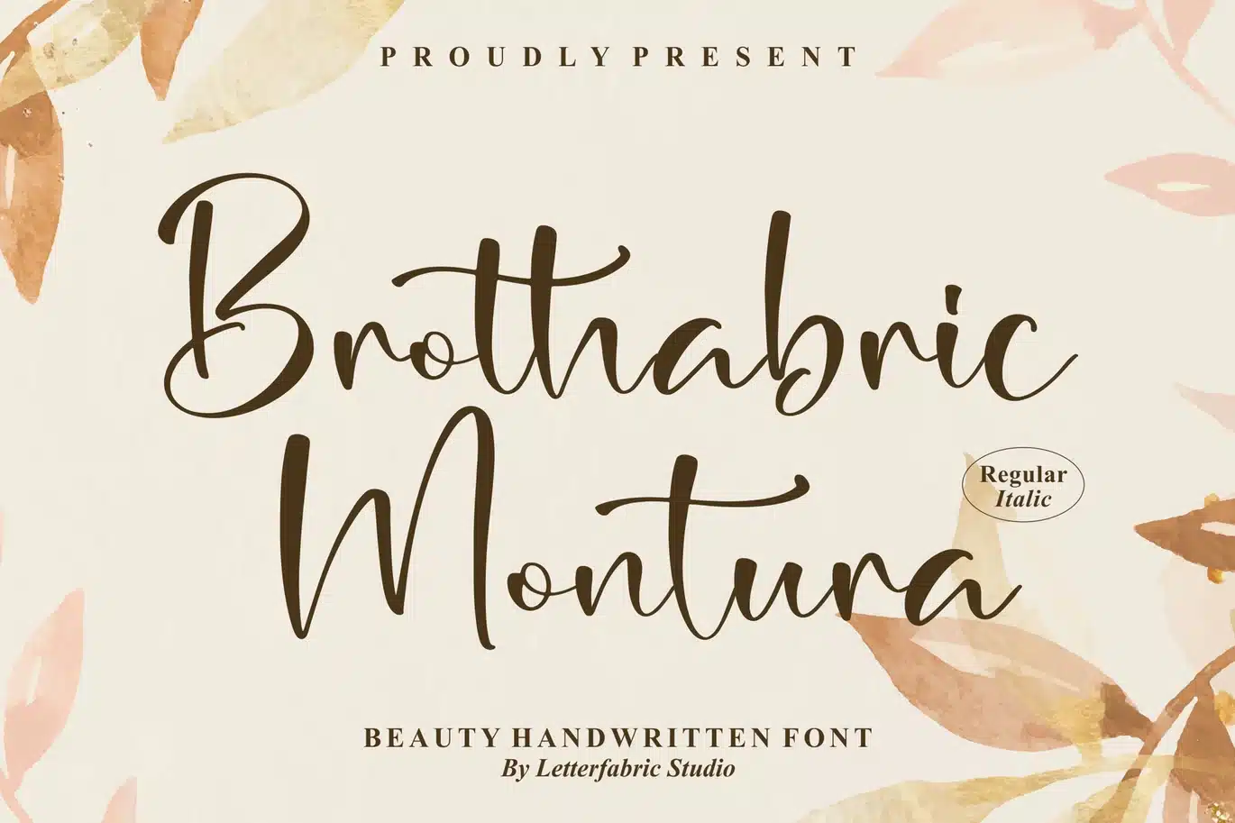 Brothabric Montura Handwritten Font font preview