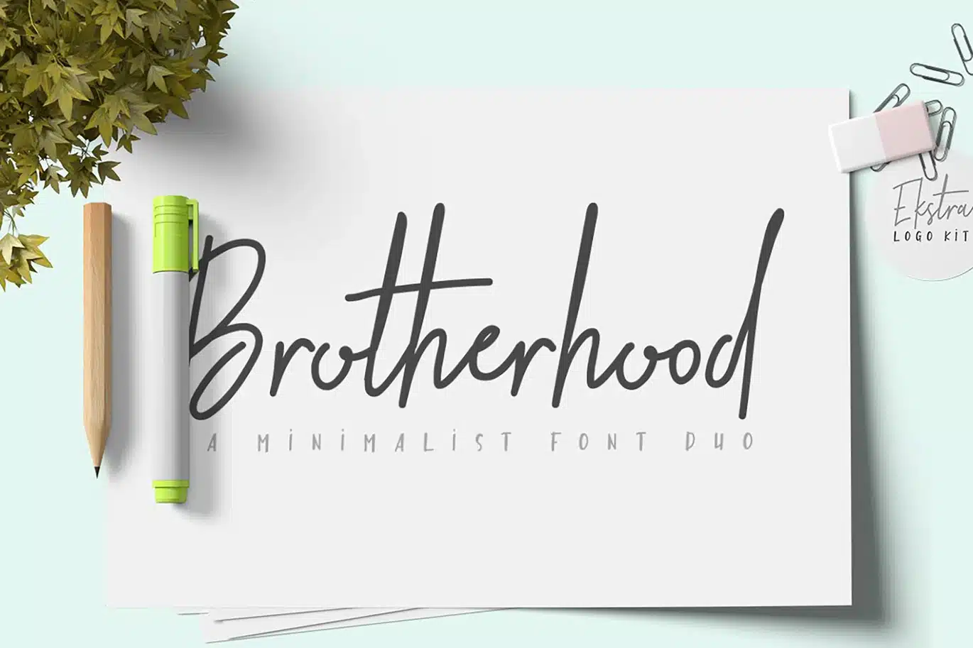 Brotherhood Font Duo + Ekstra font preview