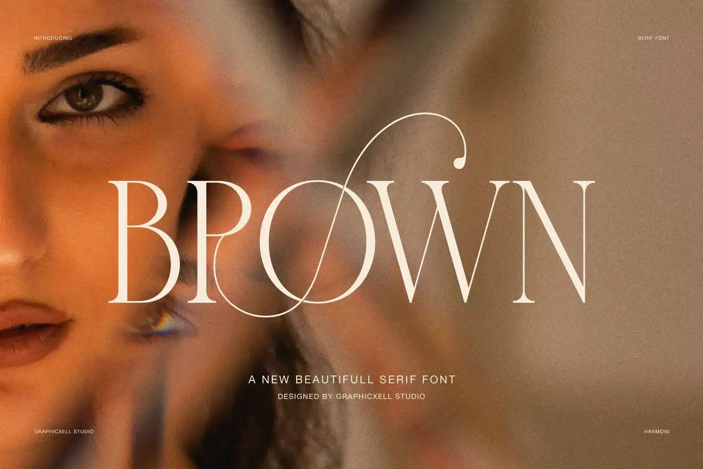 Brown Elegant Serif Display Font font preview
