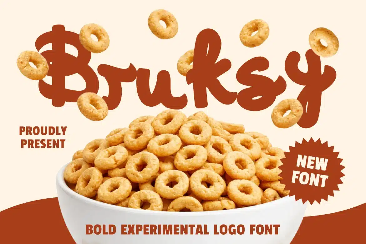 Bruksy Bold Experimental Logo Font font preview