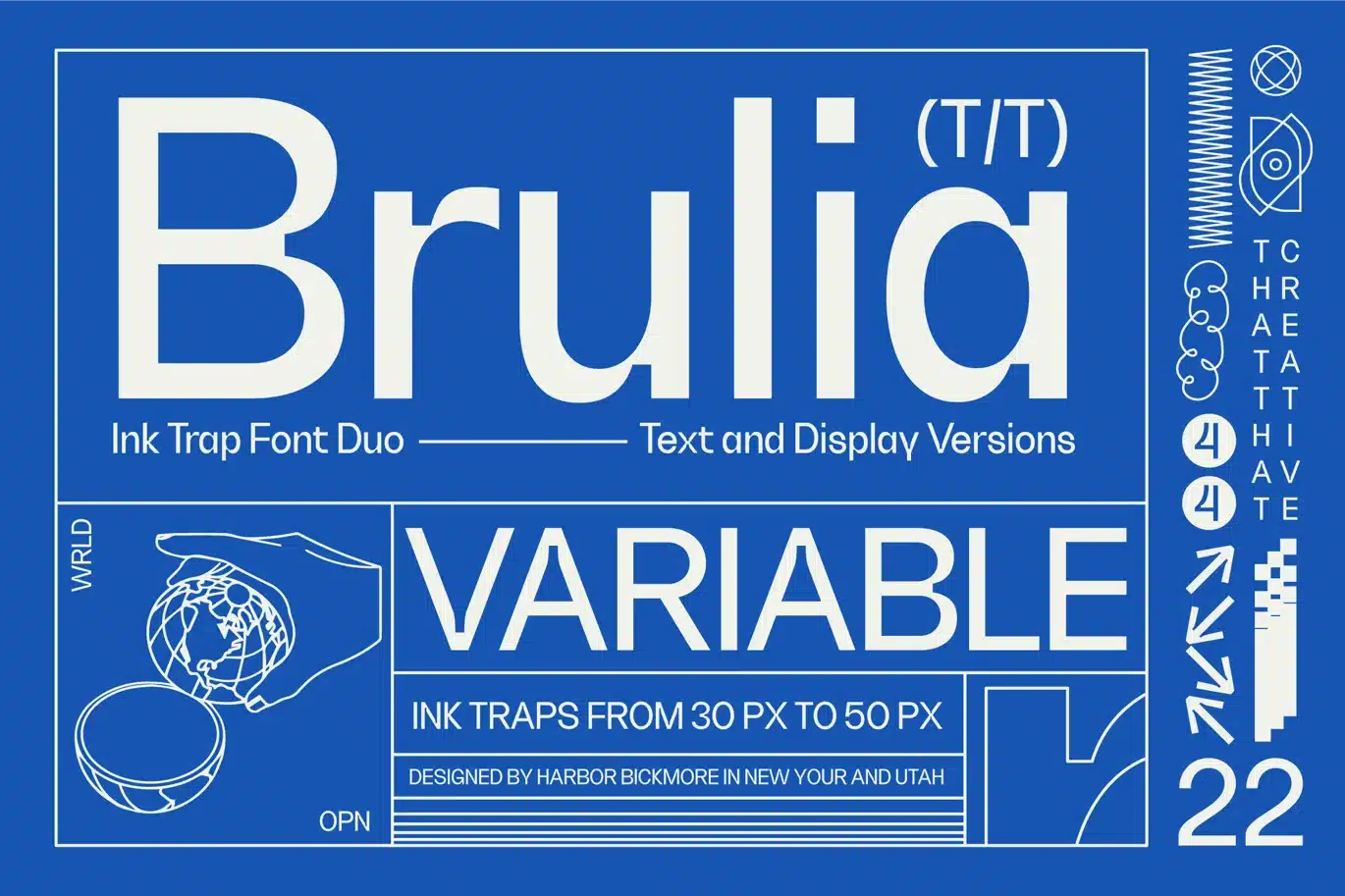 Brulia modern Ink trap Logo Sans Serif Font font preview