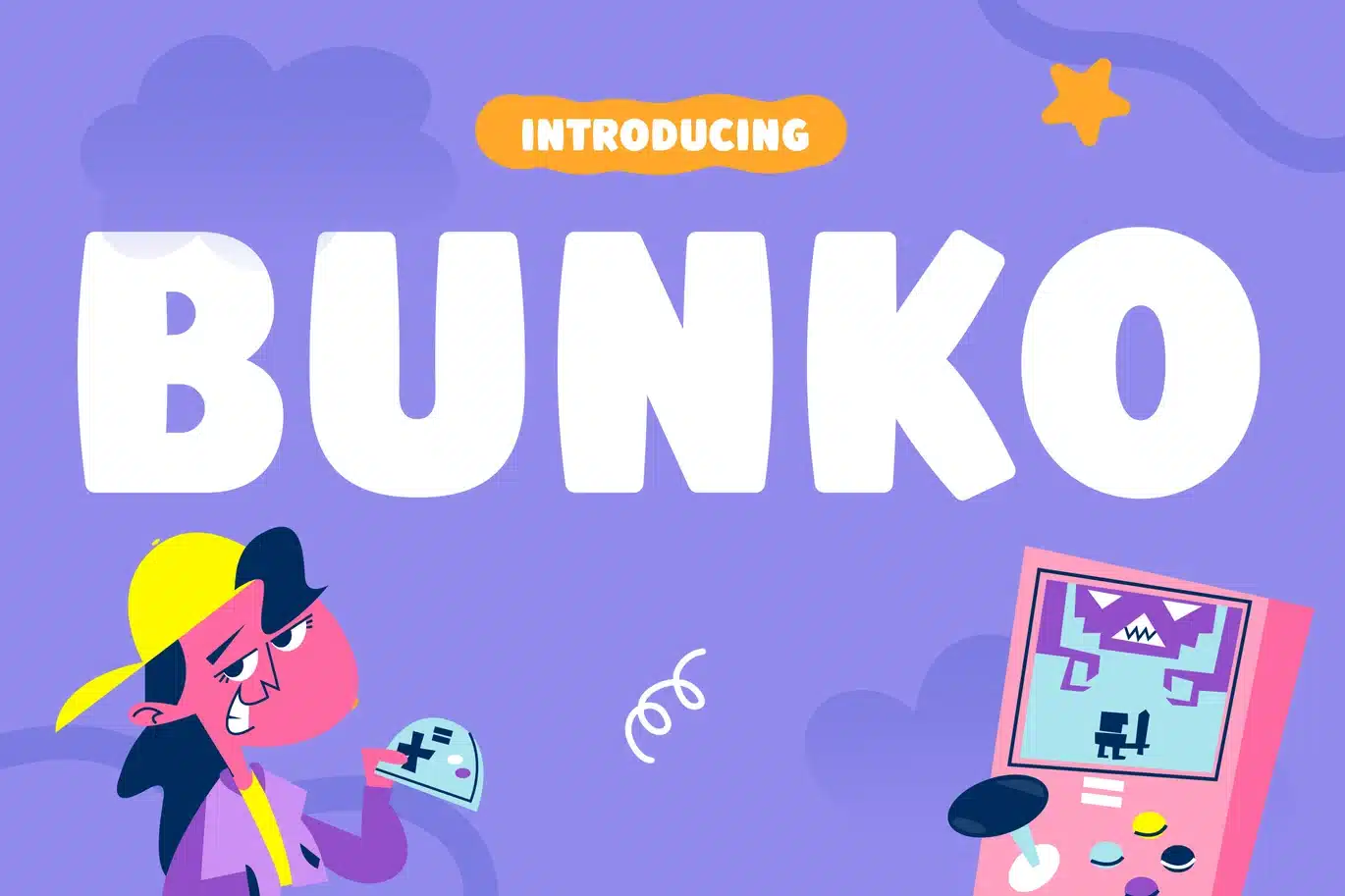 Bunko – Fun Kids Game Display Font font preview