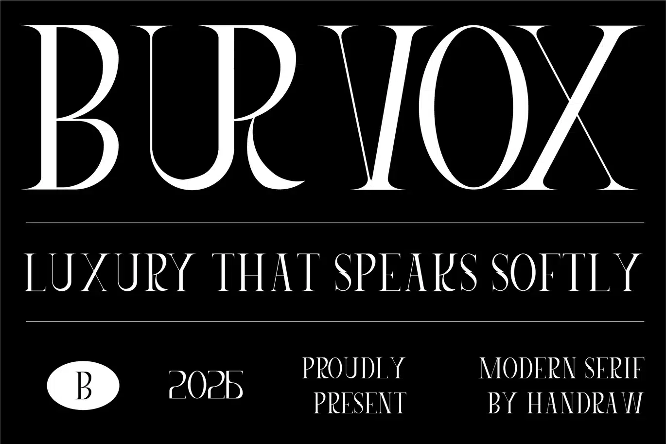 Burvox – Modern Serif Font font preview