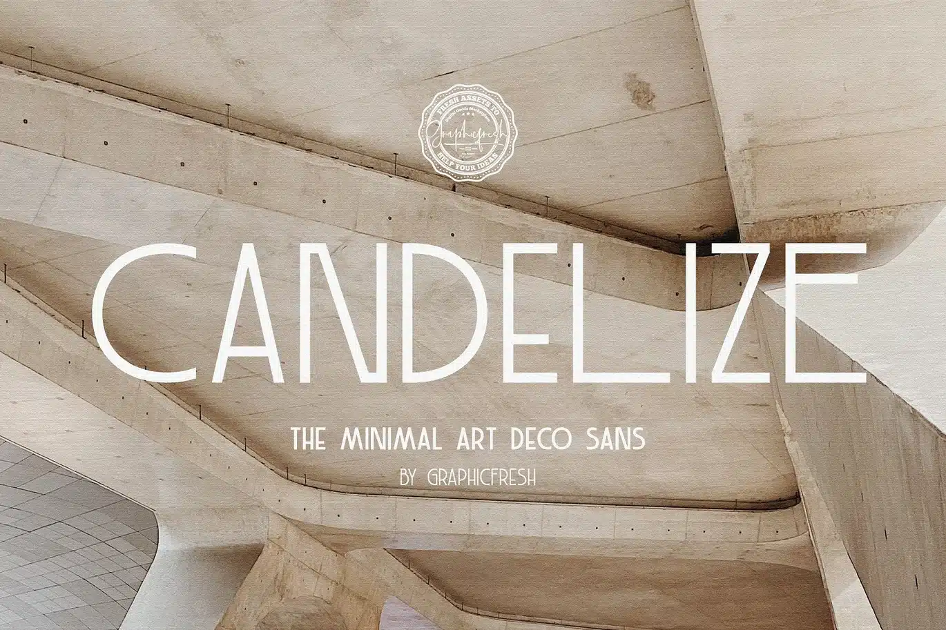 Candelize – Minimal Art Deco Font font preview