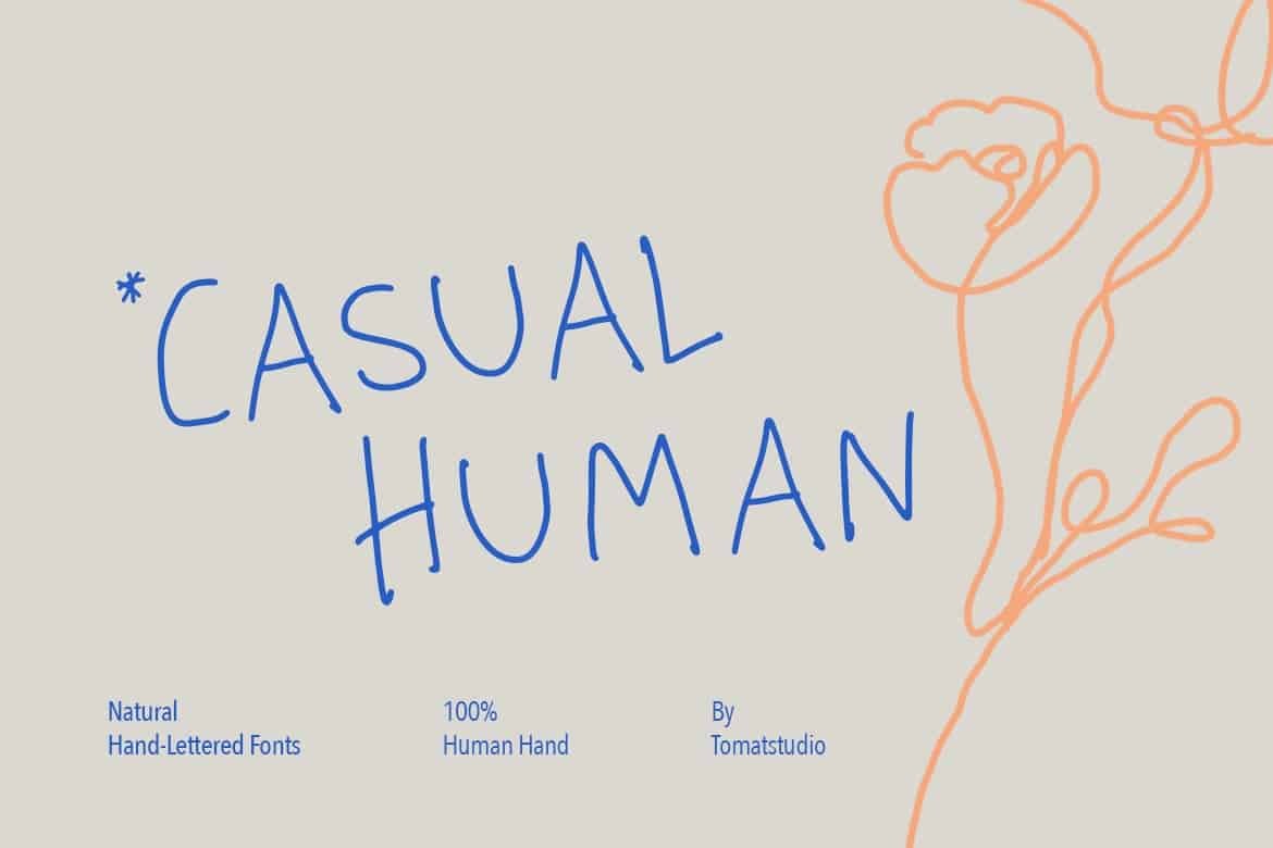 Casual Human Fonts font preview