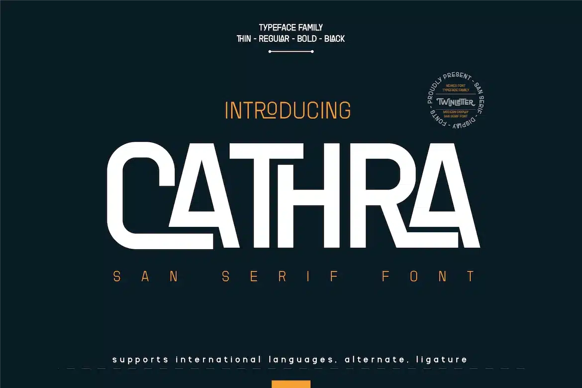 Cathra Font font preview