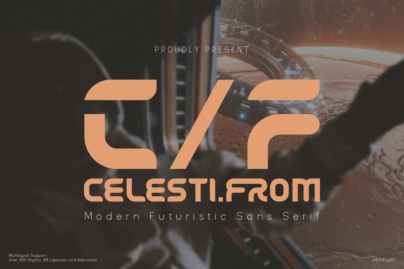 Celesti From | Modern Futuristic Sans Serif Font font preview