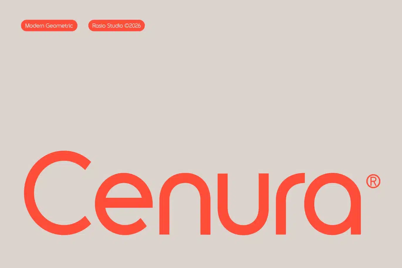 Cenura Modern Geometric Sans Serif Font font preview