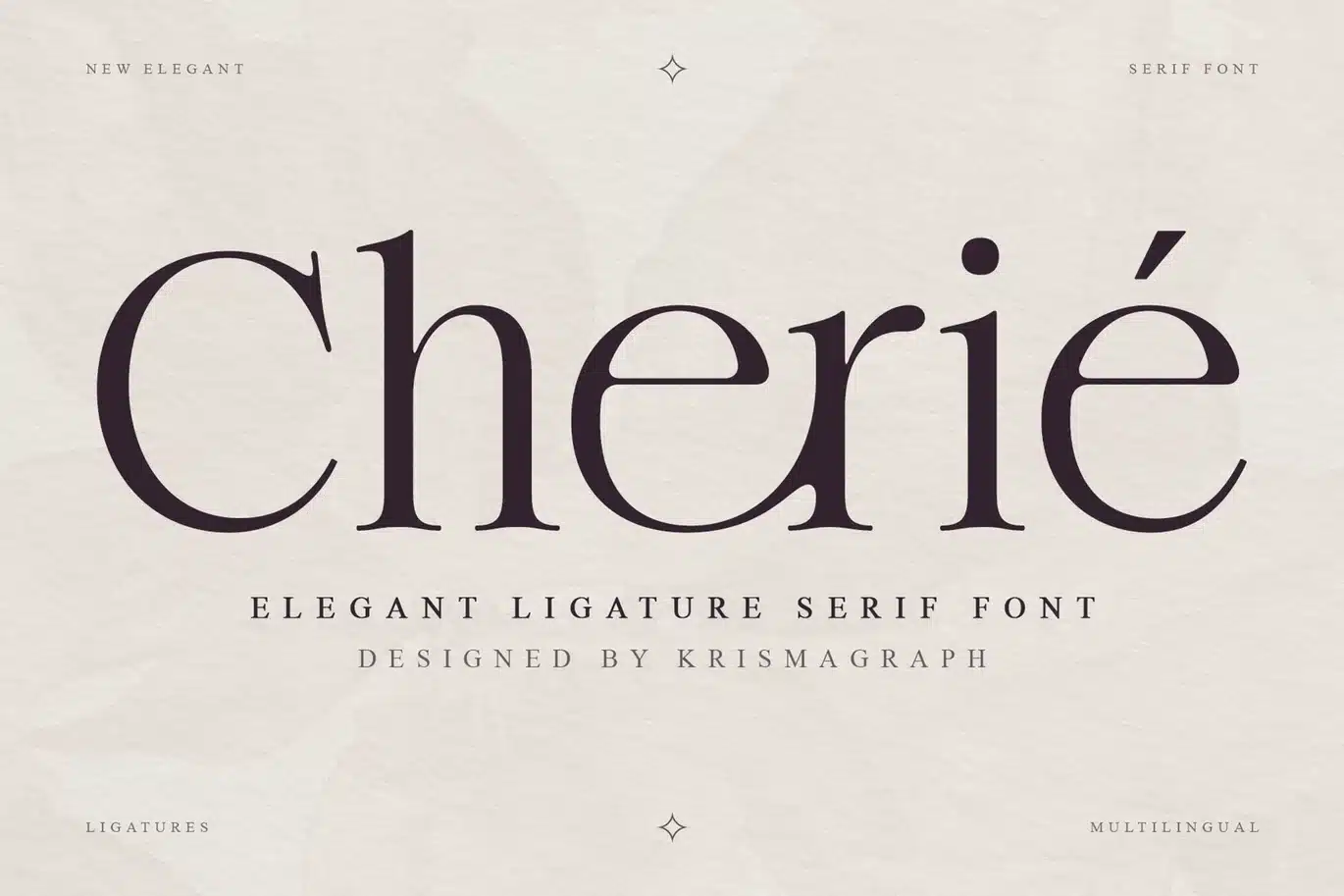 Chérié – Ligature Serif Font font preview