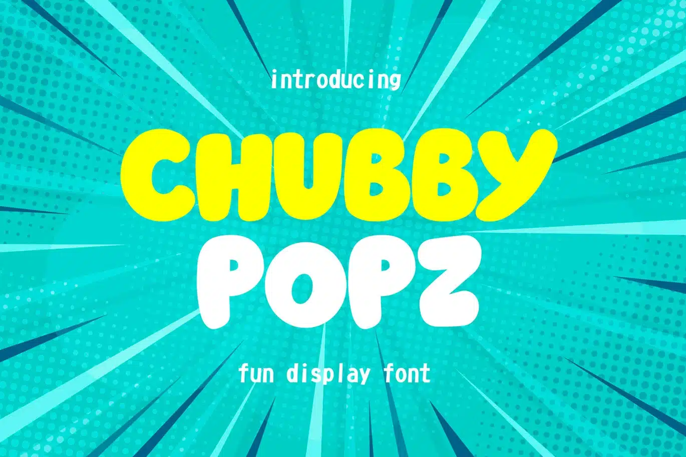 Chubby Popz – Fun Display Font font preview