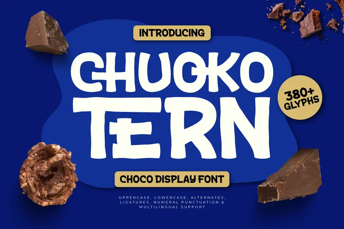 Chuoko Tern – Choco Display Font font preview